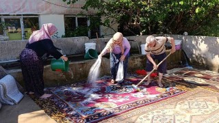 Yozgatta geleneksel halı yıkama mesaisi başladı