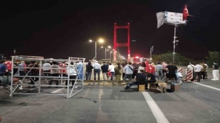 15 Temmuz Şehitler Köprüsü Asırlık Gece Belgesel çekimleri kapsamında trafiğe kapatıldı