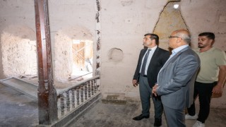 6 Şubatta hasar gören tarihi konak yeniden ayağa kaldırılıyor