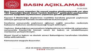 Aile ve Sosyal Hizmetler Bakanlığı: Niyazi Vuralın bakım ve destek süreci Bakanlığımız tarafından titizlikle takip edilmektedir
