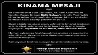 AK Partiden ölmüş evlat üzerinden yapılan sözlü saldırıya kınama