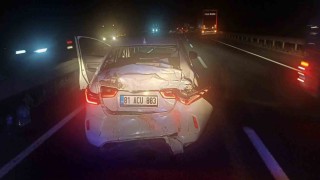 Alkollü tır sürücüsü otomobile arkadan çarptı, 3 yaralı