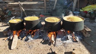 Anadolu sofralarının vazgeçilmezi bulgur için kazanlar kaynamaya başladı