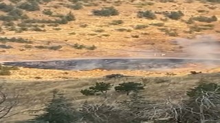 Ankara'da ağaçlık alanda meydana gelen yangının başlama anı kamerada