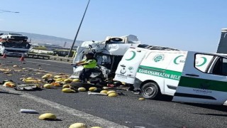 Ankarada iki kamyonet çarpıştı: 1 ölü, 2 yaralı