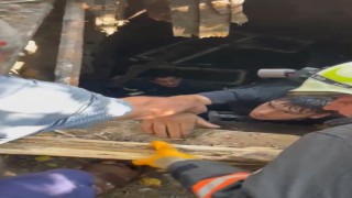 Bahçede dolaşırken üzeri kapalı kuyuya düştü