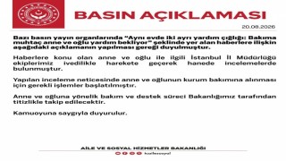 Bakanlıktan bakıma muhtaç anne ve oğlu ile ilgili açıklama: Kurum bakımına alınmaları için gerekli işlemler başlatılmıştır