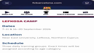 Barcelonanın KKTCdeki kampı Rum tarafını karıştırdı