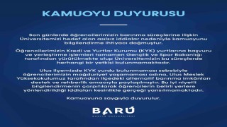 BARÜden öğrencilerin barınma konusunda açıklama