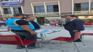 Başkan Taşkından yeni çarşı esnafına ziyaret
