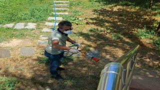 Bayburtta larva ilaçlaması ve temizlik çalışmaları sürüyor