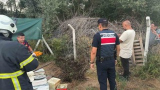 Bilecikte ot ve çalılık yangını büyümeden söndürüldü