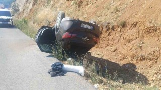 Bilecikte otomobil takla attı: 2 yaralı