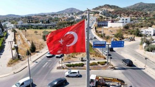 Bodrumda bayrak direkleri bakımdan geçirildi
