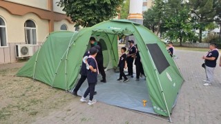 Boyabatta genç izcilere uygulamalı kampçılık eğitimi