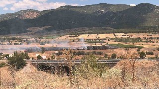 Burdurda 20 dönümlük otluk alanda yangın