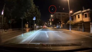 Büyükçekmece semalarında göktaşı düşme anı kamerada