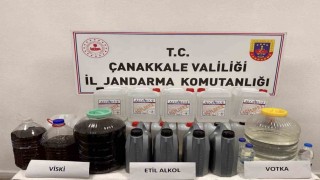 Çanakkalede kaçak alkol operasyonu