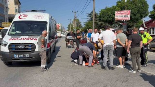 Çerkezköyde çarpışan motosiklet sürücülerinden biri yaralandı