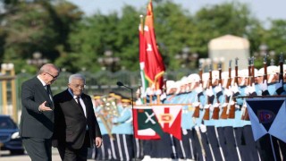 Cumhurbaşkanı Erdoğan, Filistin Devlet Başkanı Abbası törenle karşıladı