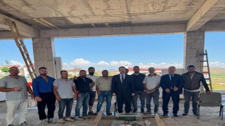 Demirözünde Öğretmenevi inşaatında inceleme