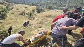 Dere yatağına yuvarlanan yaşlı adam dron ve iz takip köpekleri sayesinde bulundu