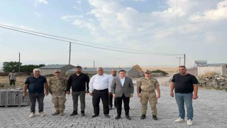 Digorda KÖYDES çalışmaları sürüyor: Kaymakam Zengin Karabağ köyündeki parke taşı yapımını inceledi