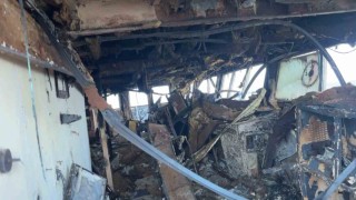 Dron saldırısına uğrayan geminin içi görüntülendi: Hasarın boyutu ortaya çıktı