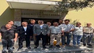 Edremit Kaymakamı Ahmet Odabaştan Edremit Ticaret Odasına veda ziyareti