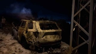 Erdekte otomobil yangını paniğe neden oldu