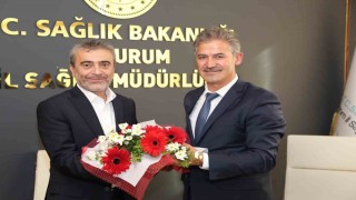 Erzurum Sağlık Müdürlüğünde bayrak değişimi: Bedir görevi Merale devretti