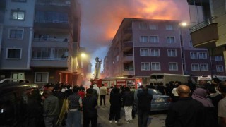 Erzurumda korkutan çatı yangını