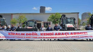 Esenyurt Belediyesi araç filosuna 5 yeni iş makinesi kazandırdı