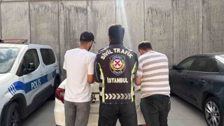 Esenyurtta saldırı amacıyla başka bir aracı ısrarla takip eden şahıslar yakalandı