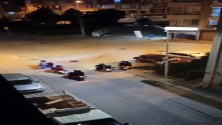 Gece saatlerinde çevreye rahatsızlık veren motosikletli gruba vatandaştan tepki