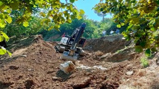 Gümüşovada heyelan bölgesine müdahale başladı
