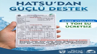 HATSU Ağustos Faturalarında 1 Ton Suyu Ücretsiz Verdi