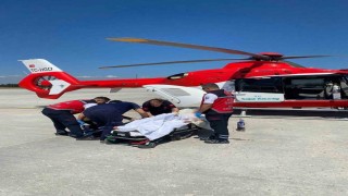 Helikopter ambulans 72 yaşındaki hasta için havalandı
