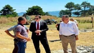 Hisarcık Çatak ve Hocalar köylerinde parke taşı çalışmaları yerinde incelendi
