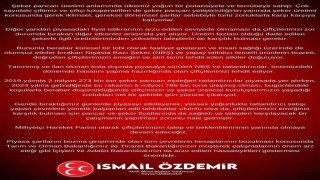 İsmail Özdemir: MHP olarak çiftçilerimizin talep ve beklentilerinin yanında olmaya devam edeceğiz
