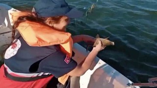 Kastamonuda barajda 2 bin metre ağ ele geçirildi, 108 balık tekrar suyla buluşturuldu