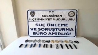 Kayseride yasaklı bıçak operasyonu: Çok sayıda sustalı ve muşta ele geçirildi