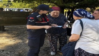 Kemalpaşada jandarmadan kadınlara KADES ve Kadına El Kalkamaz bilgilendirmesi
