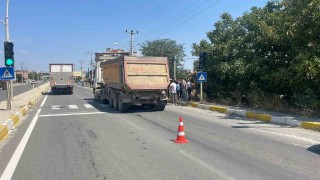 Keşanda tırın çarptığı yaya yaralandı