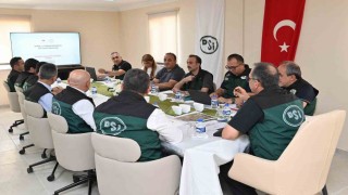 Kırklartepe Barajı sulama inşaatı şantiyesinde toplantı