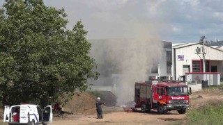 Kocaelide doğal gaz borusu delindi: Gaz metrelerce havaya yükseldi