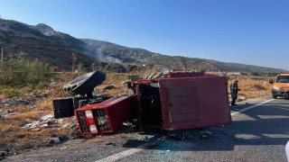 Kontrolden çıkan traktör devrildi: 1 yaralı