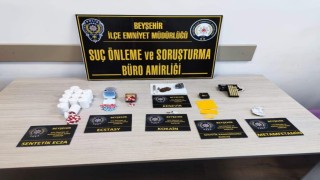 Konyada eve düzenlenen operasyonda uyuşturucu ve mermi çıktı