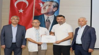 Kütahya Şehir Hastanesinden Tıbbi Sekreter İshak Ormana teşekkür belgesi