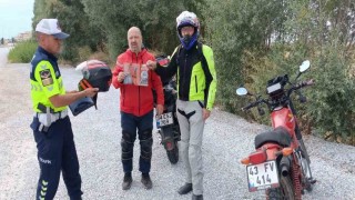 Kütahyada motosiklet ve motorlu bisiklet sürücülerine yönelik özel denetim